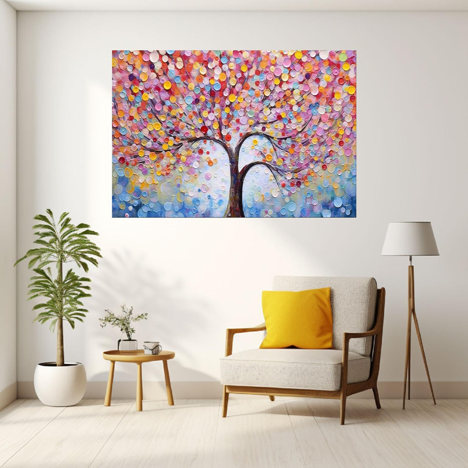 Amazon.co.jp: JOSUE 命の木 絵画 アートパネル インテリア 特大